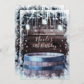 Rustige houtsloop en licht Winterfeest Kaart (Voorkant / Achterkant)