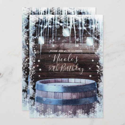 Rustige houtsloop en licht Winterfeest Kaart (Voorkant / Achterkant)