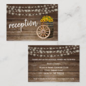 Rustige houtsloop en zonnebloemen - Ontvangst Informatiekaartje (Voorkant / Achterkant)