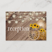 Rustige houtsloop en zonnebloemen - Ontvangst Informatiekaartje (Voorkant)