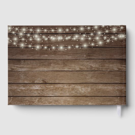 Rustige houtsloop met zonnebloemen Guestbook Gastenboek (Achterkant)