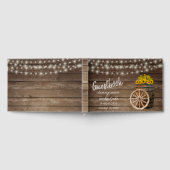 Rustige houtsloop met zonnebloemen Guestbook Gastenboek (Volledig)