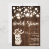 Rustige houtsnaarlampen mason vrijgezellenfeest kaart (Voorkant)