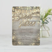 Rustige houtsnaren lichten gouden vonken op kaart (Staand voorkant)