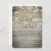 Rustige houtsnaren lichten gouden vonken op kaart (Achterkant)