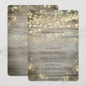 Rustige houtsnaren lichten gouden vonken op kaart (Voorkant / Achterkant)