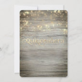 Rustige houtsnaren lichten gouden vonken op kaart (Achterkant)