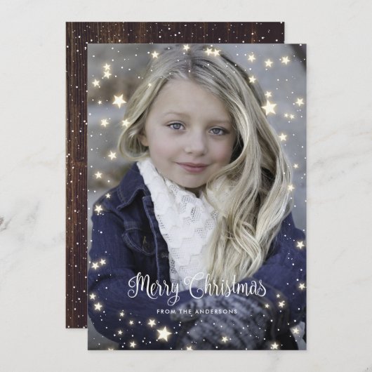 Rustige houtsneeuw Sneeuwkraan kerstkaarten Feestdagenkaart (Voorkant / Achterkant)