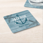 Rustige houtsnipvis Aangepast gezin Kasthuis Kartonnen Onderzetters (Schuin)