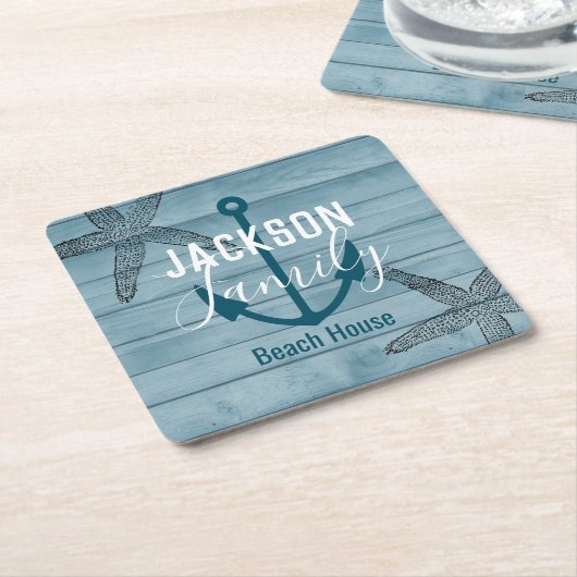 Rustige houtsnipvis Aangepast gezin Kasthuis Kartonnen Onderzetters (Schuin)