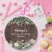 Rustige houtspoel Vrijgezellenfeest Decor Papieren Bordje (Feest)