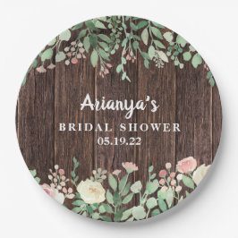 Rustige houtspoel Vrijgezellenfeest Decor Papieren Bordje