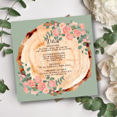 Rustige houtsresten Waterverf Roze Groen Informatiekaartje