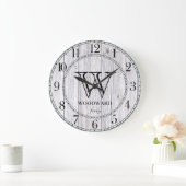 Rustige houtsscheep Farmhouse gepersonaliseerd Grote Klok (Huis)