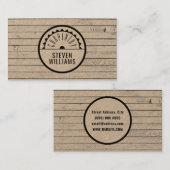 Rustige houtstijl visitekaartje (Voorkant / Achterkant)