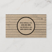 Rustige houtstijl visitekaartje (Achterkant)