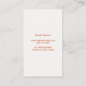 Rustige houtStripes Vloeibare bloemen Visitekaartje (Achterkant)