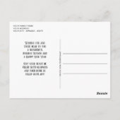Rustige houtstructuur patroon seizoensgroet briefkaart (Achterkant)