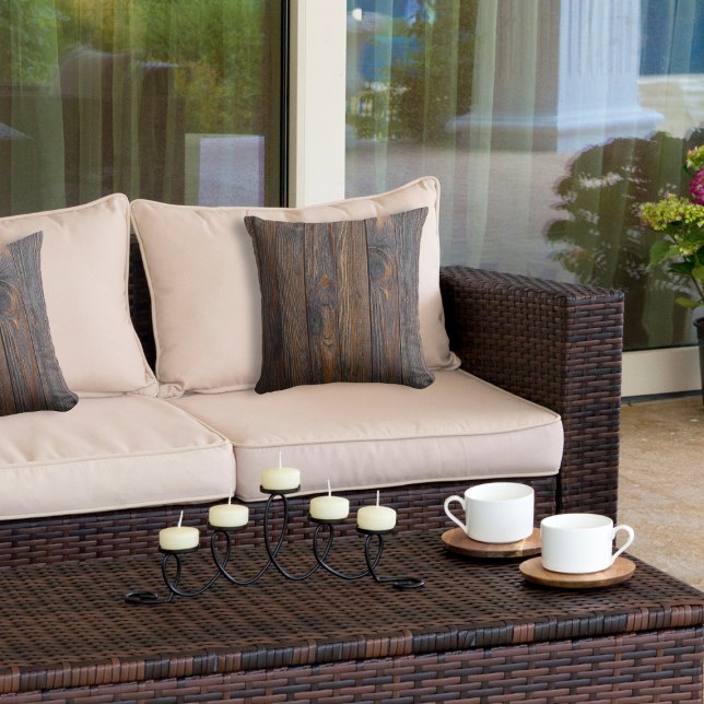 Rustige houttoon donkerbruin in ventilator buitenkussen (Creator heeft geüpload)