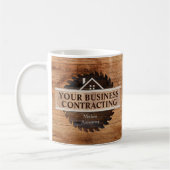 Rustige houttoonaangevende aannemer koffiemok (Links)