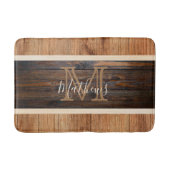 Rustige houttoonband Monogram Tan Badmat (Voorkant)
