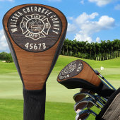 Rustige houttoonbrandweernaam en -nummer golfheadcover