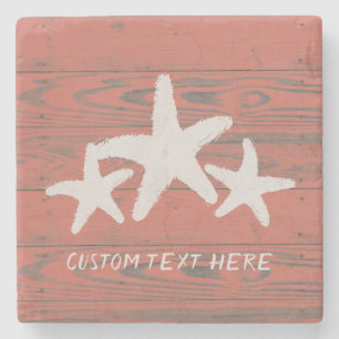 Rustige houtvis levend koraal stenen onderzetter