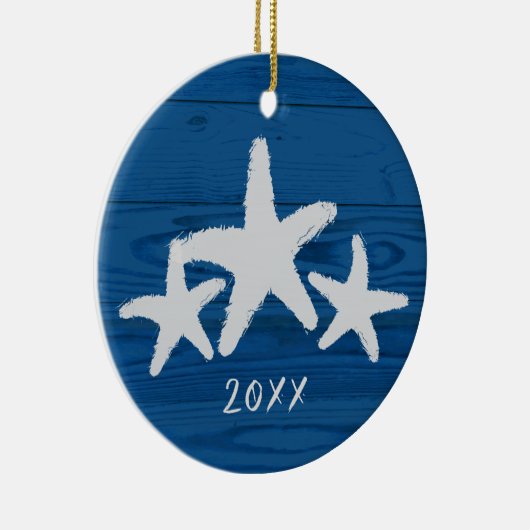 Rustige houtvis Turks Zee Blauw Keramisch Ornament (Rechts)