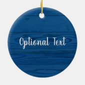 Rustige houtvis Turks Zee Blauw Keramisch Ornament (Achterkant)