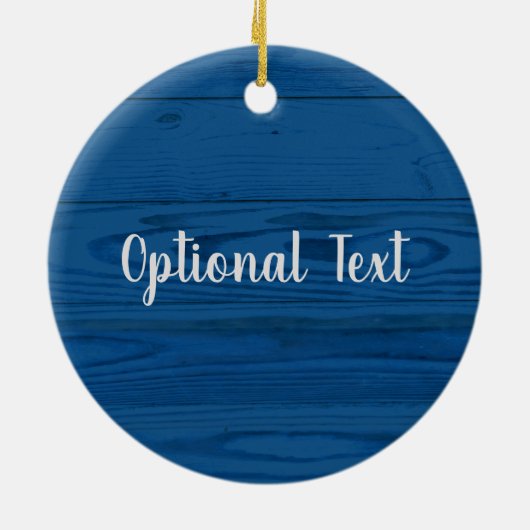 Rustige houtvis Turks Zee Blauw Keramisch Ornament (Achterkant)