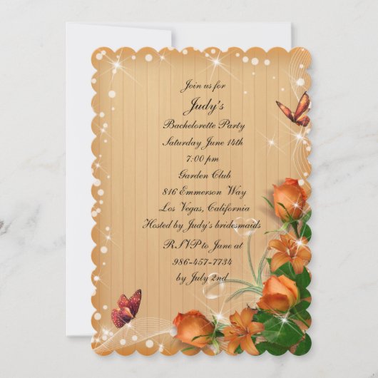 Rustige houtvlinder Bachelorette Party Kaart (Voorkant)
