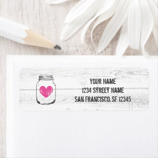 Rustige houtwaren — jar return address labels (Insitu)