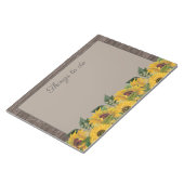 Rustige houtwaren Zonnebloemen Land voor lijst N Notitieblok (Schuin)