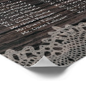 Rustige houtwedettingkaart poster (Hoek)