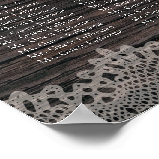 Rustige houtwedettingkaart poster (Hoek)