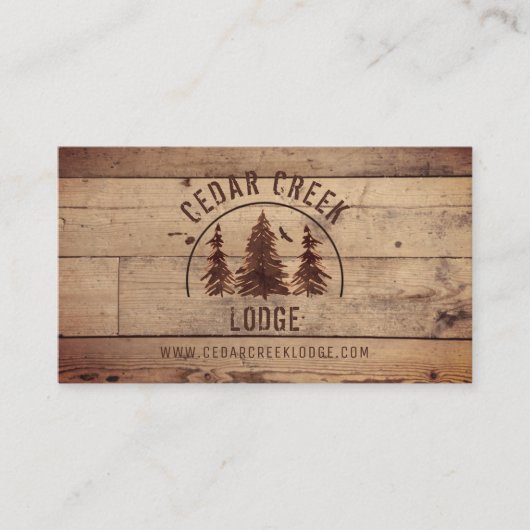 Rustige houtwildernis Forest Vacation Rentals Bus Visitekaartje (Voorkant)