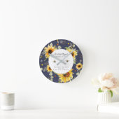 Rustige houtzonnebloem Gele Baby geboortevlekken Ronde Klok (Huis)