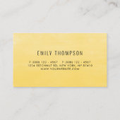 Rustige houtzonnebloemen en eucalyptus Floral Visitekaartje (Achterkant)