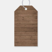 Rustige houtzonnebloemen Mason Jar Gift Label Cadeaulabel (Achterkant)