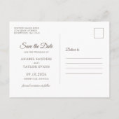 Rustige houtzonnebloemen Mason Jar Save the Date Aankondigingskaart (Achterkant)