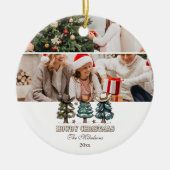 Rustige Howdy Kerstmis Western Cowboyhoed Keramisch Ornament (Voorkant)