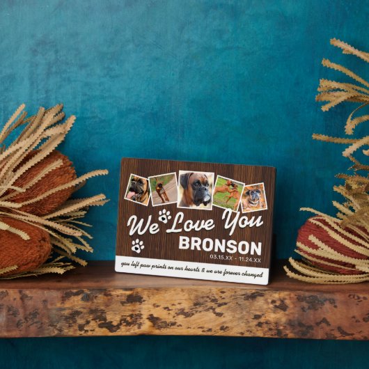 Rustige huisdierherdenkingsdoos fotoplaat (Zijkant)