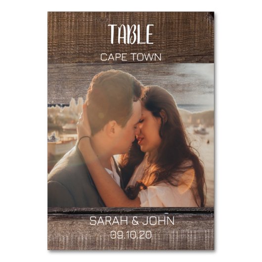 Rustige Huwelijks Reisbestemming Foto Naam Kaart (Achterkant)