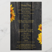 Rustige huwelijksceremonie met zonnebloempitten (Achterkant)