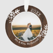 Rustige huwelijksfoto Kerstmis Ornament (voorkant)