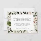 Rustige huwelijksgegevens over houtslijm save the date (Achterkant)