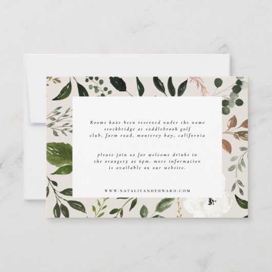 Rustige huwelijksgegevens over houtslijm save the date (Achterkant)