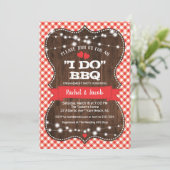 Rustige I DO BBQ Couples Shower Engagement Party Kaart (Staand voorkant)