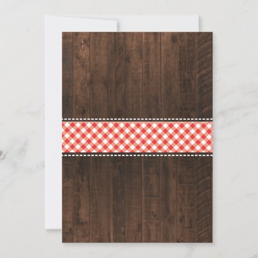 Rustige I DO BBQ Couples Shower Engagement Party Kaart (Achterkant)