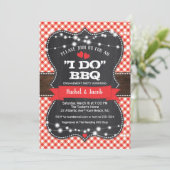 Rustige I DO BBQ Couples Shower Engagement Party Kaart (Staand voorkant)